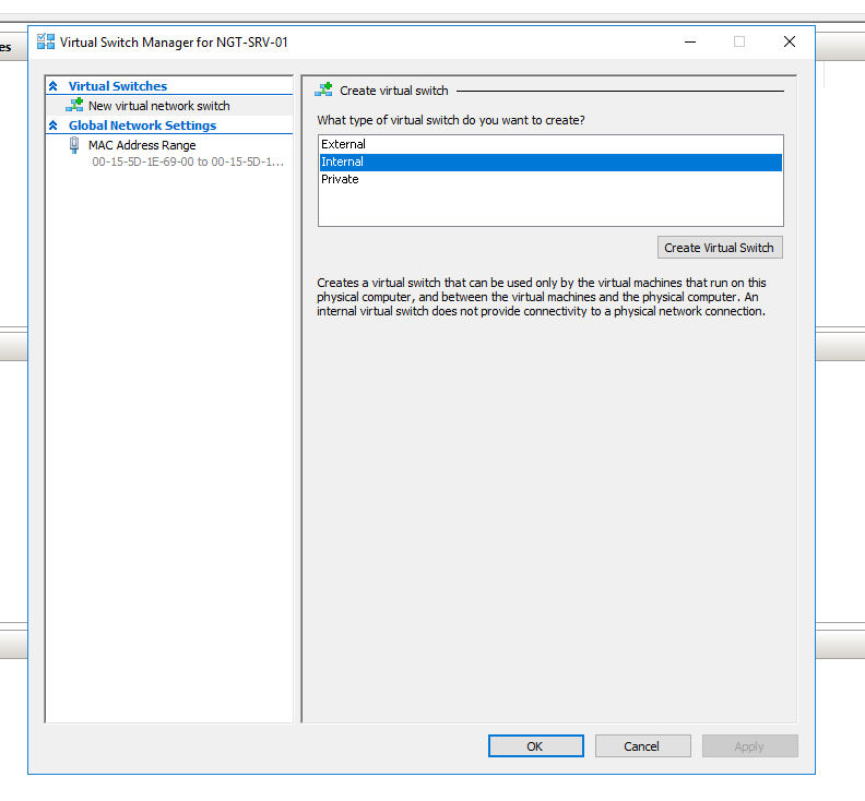 Virtual switch config