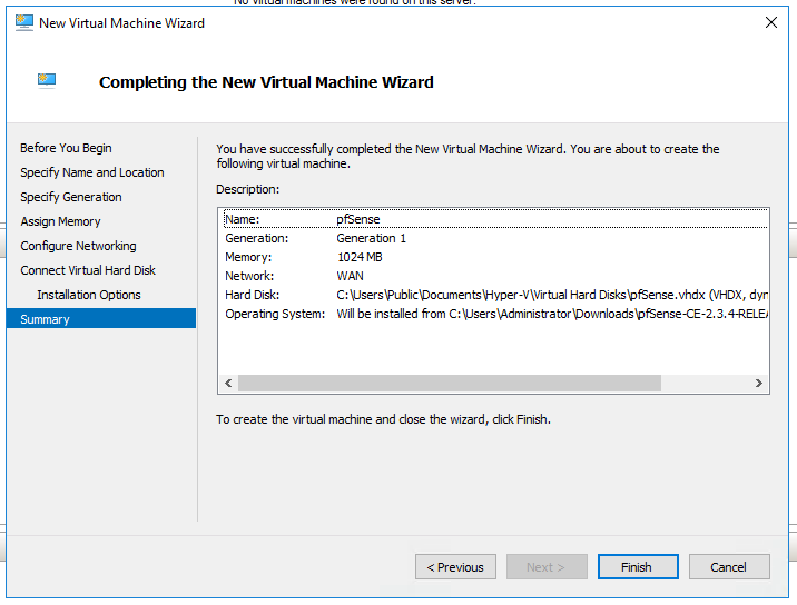 Virtual machine config 7